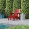 Flash Furniture Red Adirondack Chair with Ottoman and Cupholder LE-HMP-1045-110-RD-GG - alternate 6
